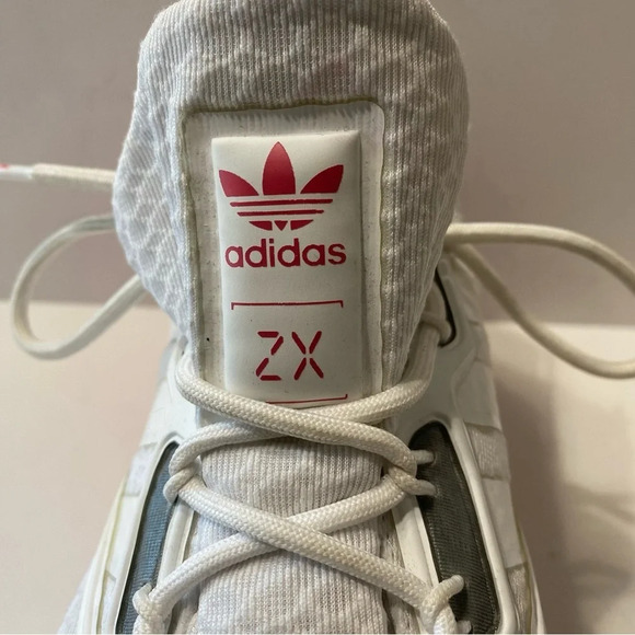Adidas Women's White & Pink ZX 2K 3 Stripes Boost Lace Up Sneakers Size 10.5 - Picture 3 of 10
